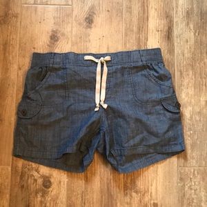 Chambray Drawstring Shorts S-M